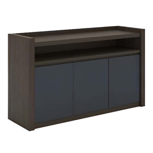 Office Wooden Storage Cabinet, 3 Doors, L128.6 x W44.5 x H87cm