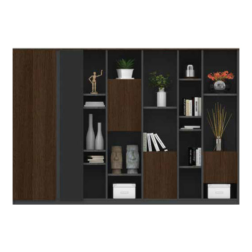 Office Wooden Cabinet, 1 Door, L200 x W40 x H200cm
