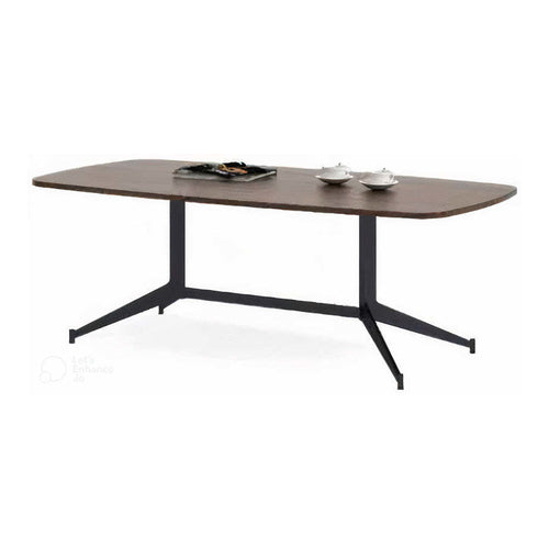 Rectangular Coffee Table, Metal Base, L140 x W70 x H42cm