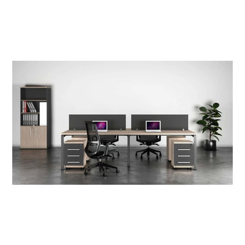 Office Workstation with Metal Legs, Screen Panel