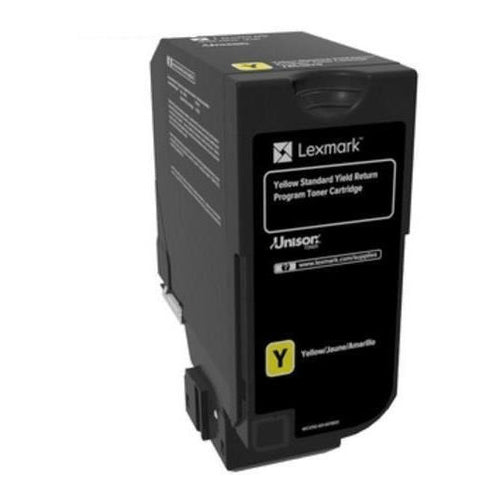 Lexmark CS720, CS725, CX725 Yellow Standard Yield Return Programme Toner Cartridge, 7000 Pages, 74C5SY0