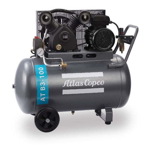 Atlas Copco Cast Iron Piston Compressor, 2HP/100L, ATB2-100