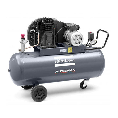 Atlas Copco Automan Piston Compressor, 3HP/200L, ATB2-200