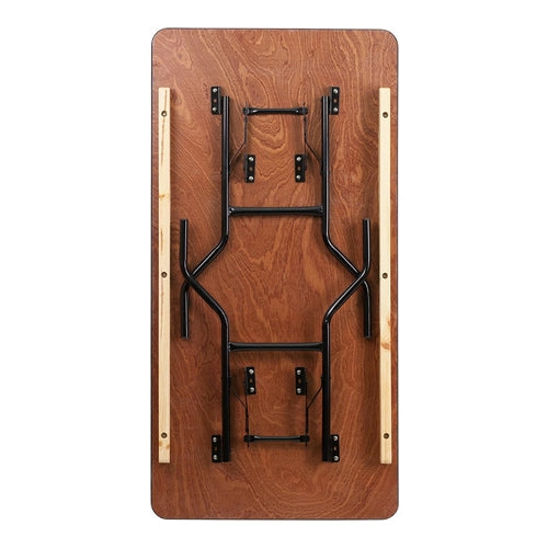 Rectangular Wood Folding Table, 96 x 30 x 30" (244 x 75 x 75cm)