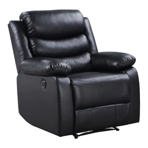 Recliner Sofa Chair with Mechanical Recliner PU Leather, Black