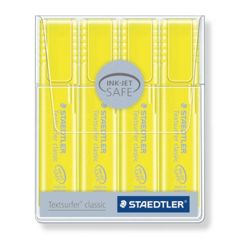 STAEDTLER Textsurfer Classic Highlighter, Yellow, Set of 4
