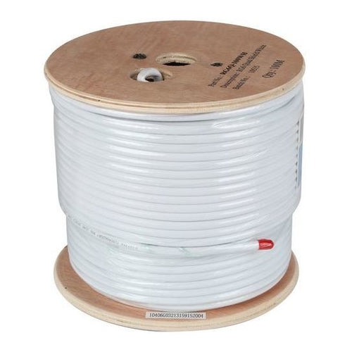 RG6 Coaxial Cable, 1000 ft (305m), White
