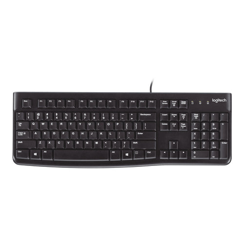 Logitech K120 USB Keyboard, English & Arabic, Black