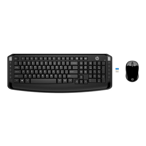 HP 300 Wireless Keyboard & Mouse Combo, English & Arabic, Black