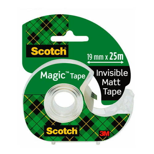 3M Scotch Magic Tape Clear Tape with Dispenser, 19mm x 25m
