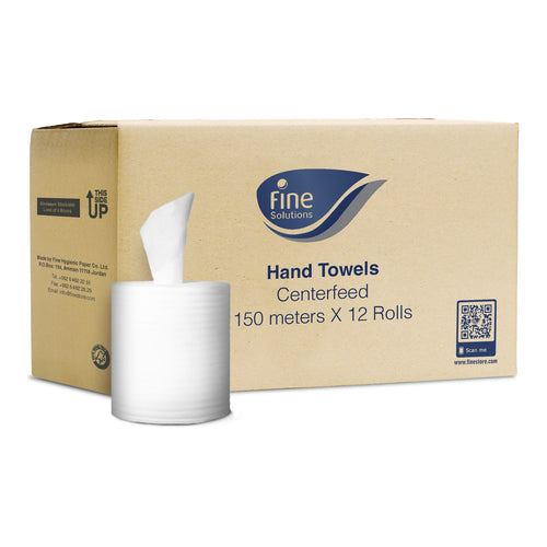 Fine Hand Towels Centerfeed, 150m, Pack of 12