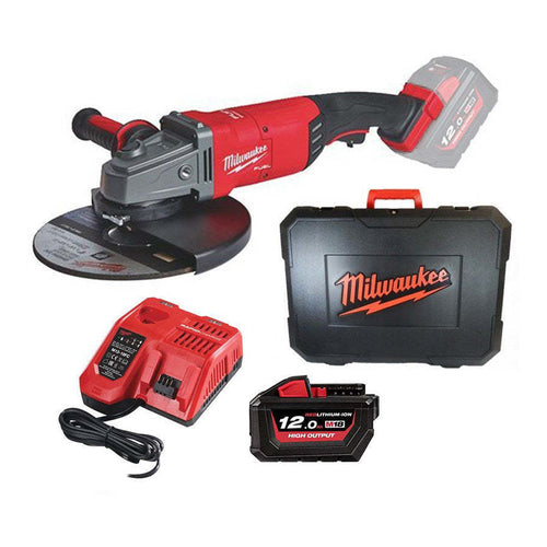 Milwaukee M18 Fuel FLAG230XPDB-121C 230mm Large Breaking Grinder with paddle Switch, 12.0Ah Battery