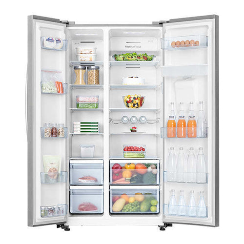Hisense Side By Side Refrigerator, 741L, Silver, RS741N4WSU