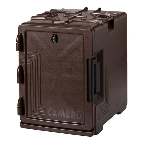 Cambro Ultra Pan Carrier S-Series Insulated Food Pan Carries with Menu Clip, Brown