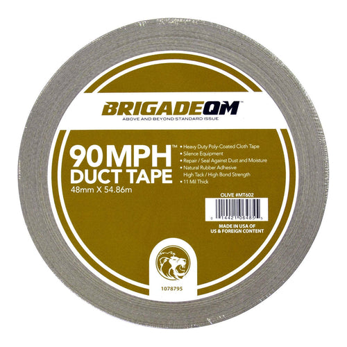 BrigadeQM Army 90MPH Duct Tape, 2" x 60 yd (180 ft.), MT602