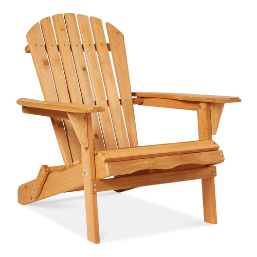 Folding Outdoor Patio Chair, Natural Finish