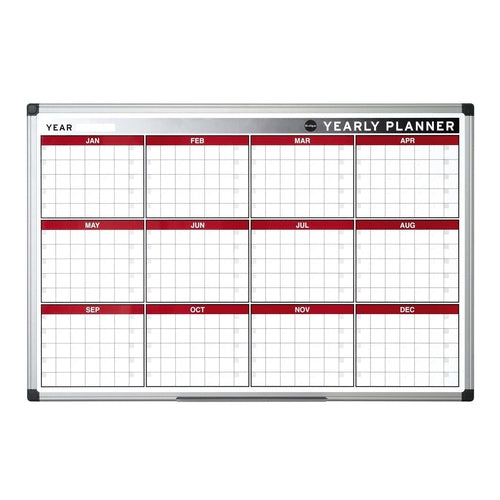 Bi-Office 12-Months Planner Board, 60 x 90cm