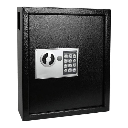 KYODOLED Electronics Key Cabinet, Digital Safe Lock, Wall Mounted, 40 Keys, Black