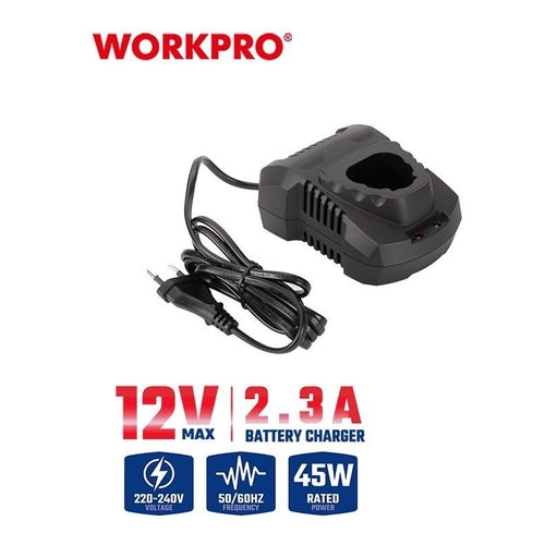 WORKPRO 12V Battery Charger, 2.3A, WP396000