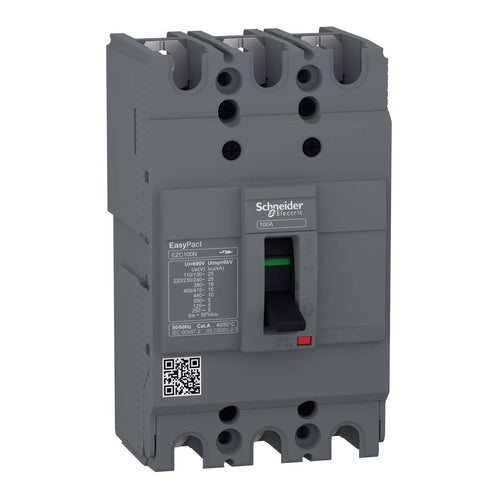 Schneider Electric EasyPact Molded-Case Circuit Breaker, TMD, 3P 3d, 15KA