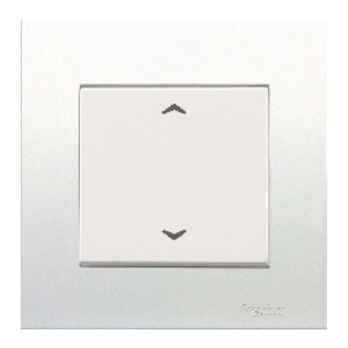 Schneider Electric Flush Mounted 2 Way Centre Off Retractive Switch, 10A, White