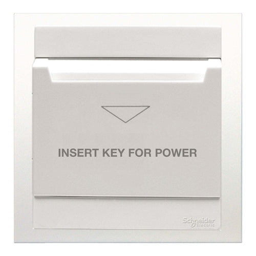Schneider Electric Flush Mounted Keycard, 1 Gang, White
