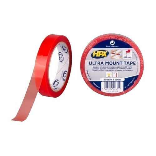 HPX Ultra Mount Tape, Transparent, 50m x 19mm