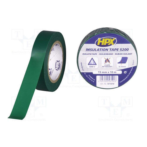 HPX Insulation Tape 5200, Green, 10m x 15mm