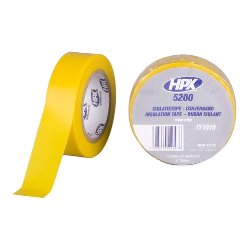 HPX Insulation Tape 5200, Yellow, 10m x 19mm