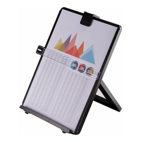 Desktop Document Holder, Plastic, Black