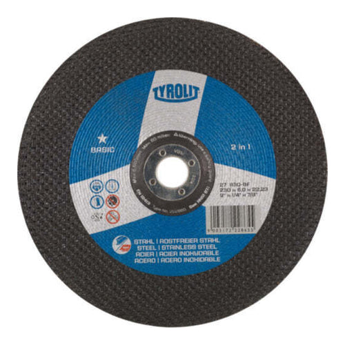 TYROLIT BASIC Cutting Disc for Metal, 9" (230mm), 497935