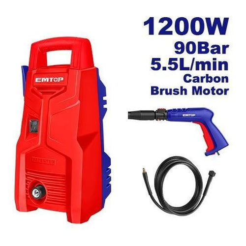 EMTOP Pressure Washer, 1200W, 90Bar, EHPW1201