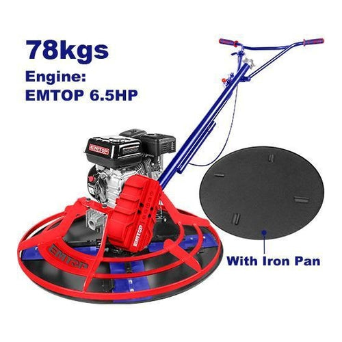 EMTOP Gasoline Power Trowel, 4.8Kw (6.5HP), EGPT653602