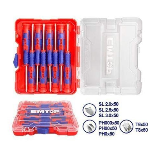 EMTOP Precision Screwdriver Set, 8Pcs, ESSTP0802