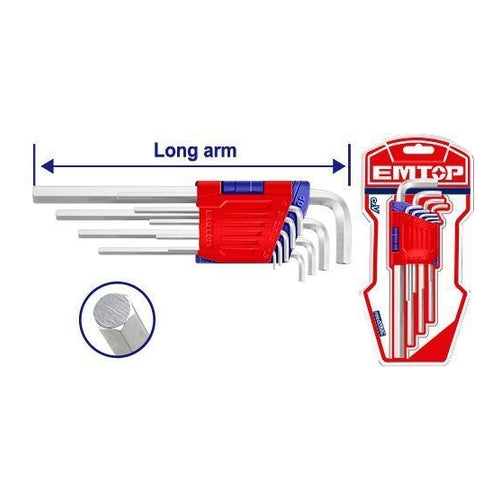 EMTOP Hex key Set, 9Pcs, EHKY1091