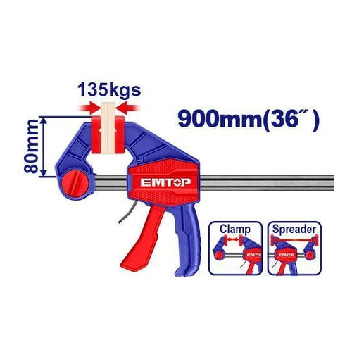 EMTOP Quick Bar Clamps, 36" (900mm), ECLPQ80361