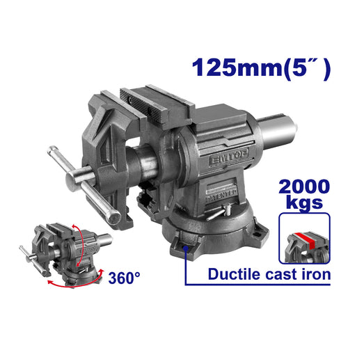 EMTOP Bench Vice, 5" (125mm), EBVEL0501