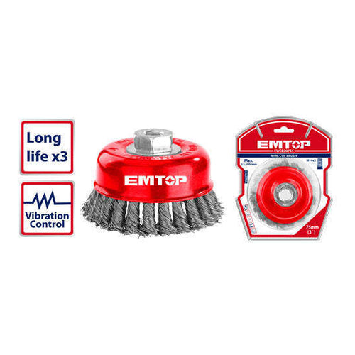 EMTOP Wire Cub Brush, 4" (100mm), EWCB21005