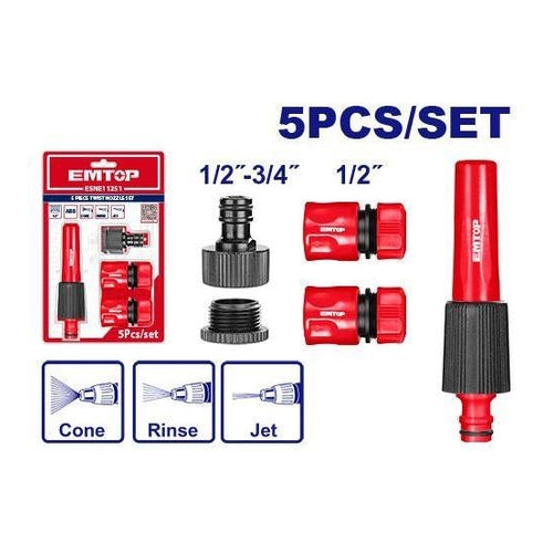 EMTOP Twist Nozzle Set, 5Pcs, ESNE11251