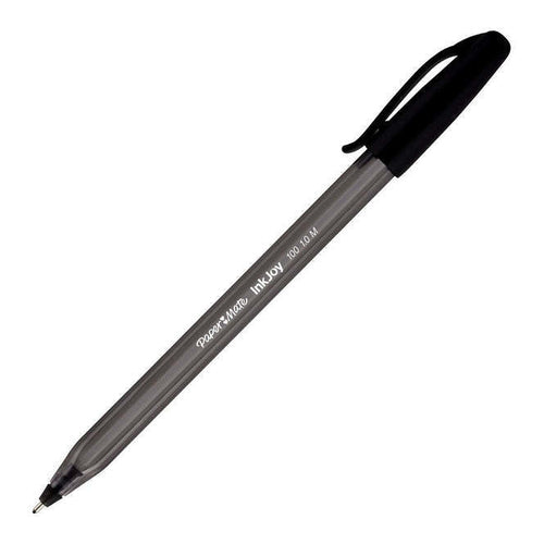 Paper Mate InkJoy 100 Ball Pen, 1.0mm, Black, Set of 12