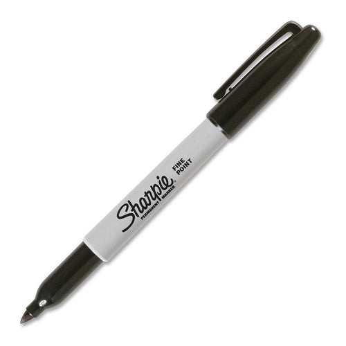 Sharpie Permanent Markers, Fine Point, Black