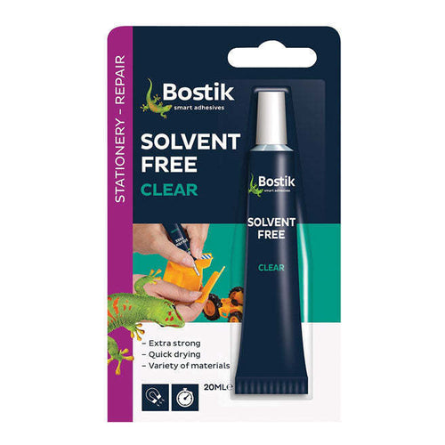 Bostik Solvent Free Ahdesive, Clear, 20 ml