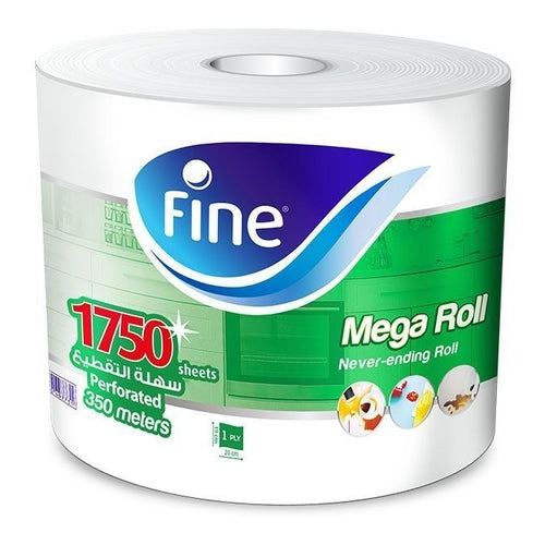 Fine Mega Roll Kitchen Paper Towels, 350m (1750 Sheets) x 1 Ply