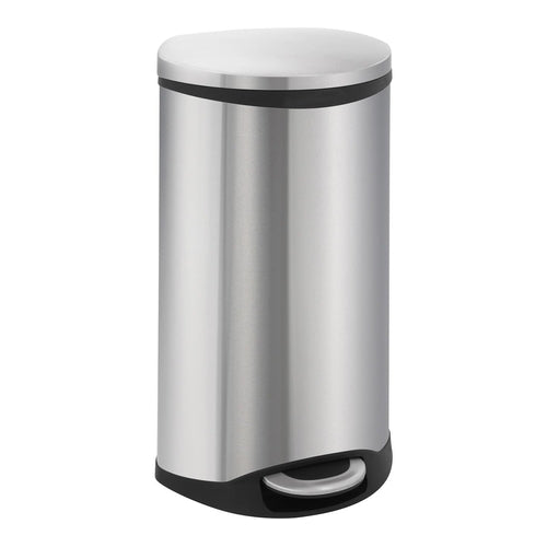 EKO Shell Bin Step Trash Bin, 30L, Matt Stainless Steel