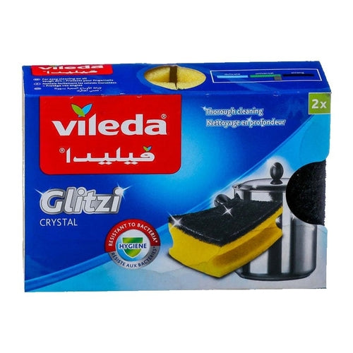 Vileda Glitzi Crystal Sponge Scourer, 2Pcs