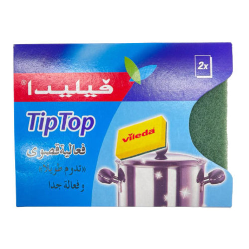 Vileda Tip Top Sponge Scourer, 2Pcs