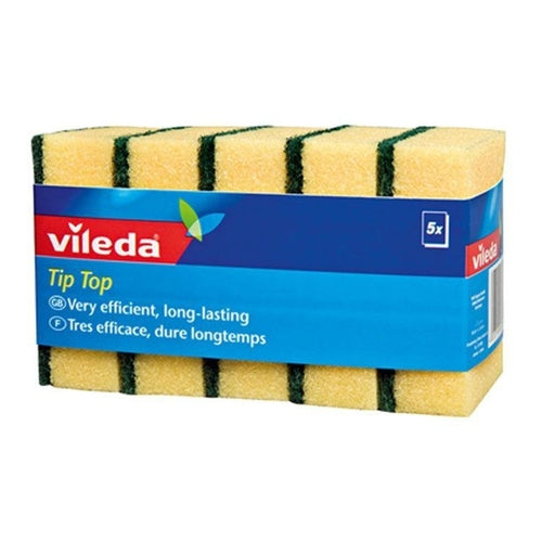 Vileda Tip Top Sponge Scourer, 5Pcs