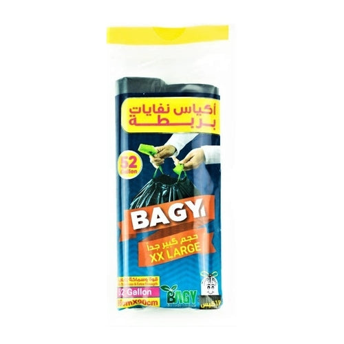 Bagy Tie Trash Bags, 18 Bags, 90x85cm, 52Gal