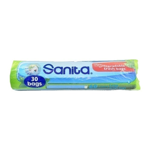 Sanita Bio Trash Bags, Eco Friendly, 30 Bags, 60L