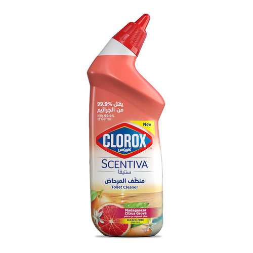 Clorox Scentiva Toilet Cleaner, Madagascar Citrus Grove, 709 ml